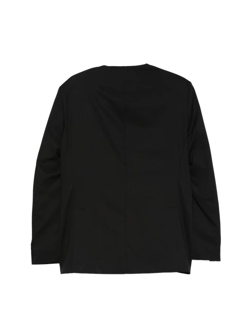 MARSĒM Black Collarless Suit for men