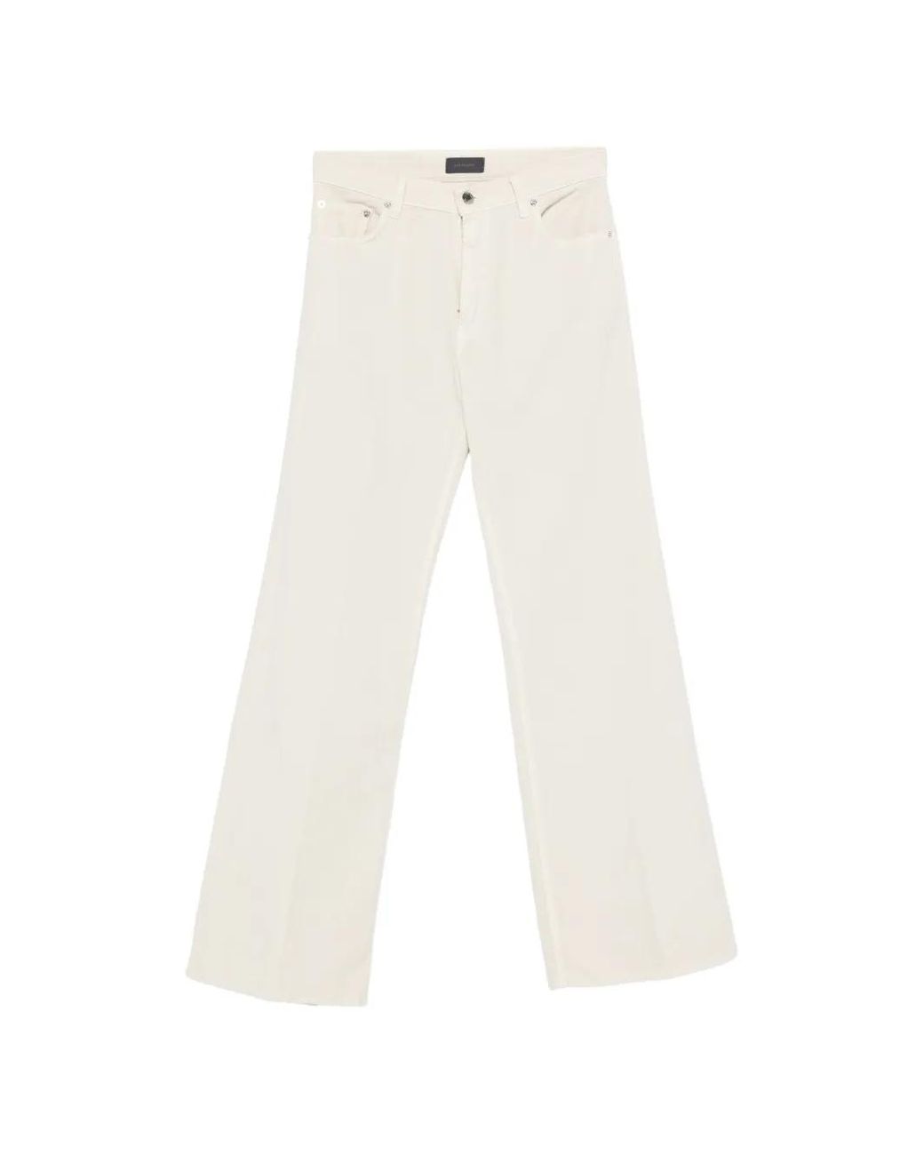 Haikure White Clara Velve Pier Corduroy Trousers