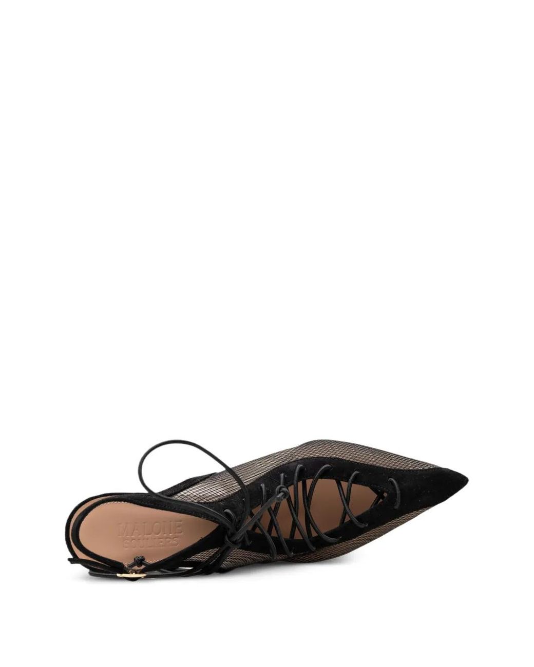 Malone Souliers Black Alia Lace-Up Pumps