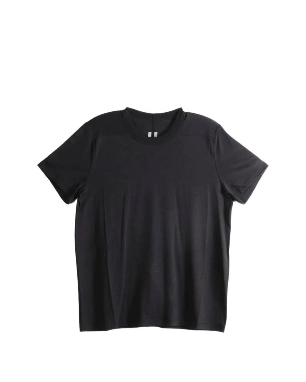 Rick Owens Black Short Level Crew-Neck T-Shirt for men