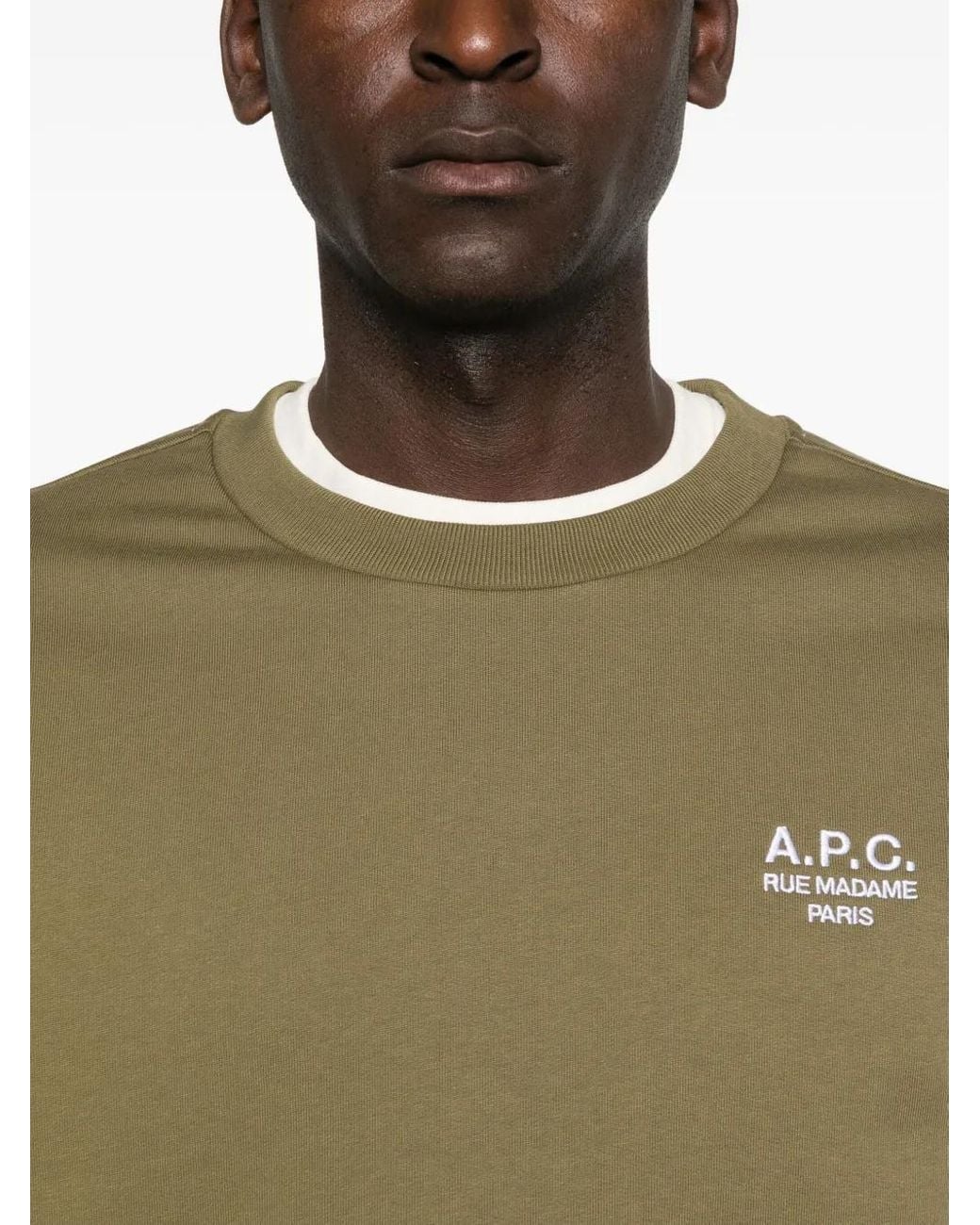 A.P.C. Green Standard Rue Madame Cotton Sweatshirt