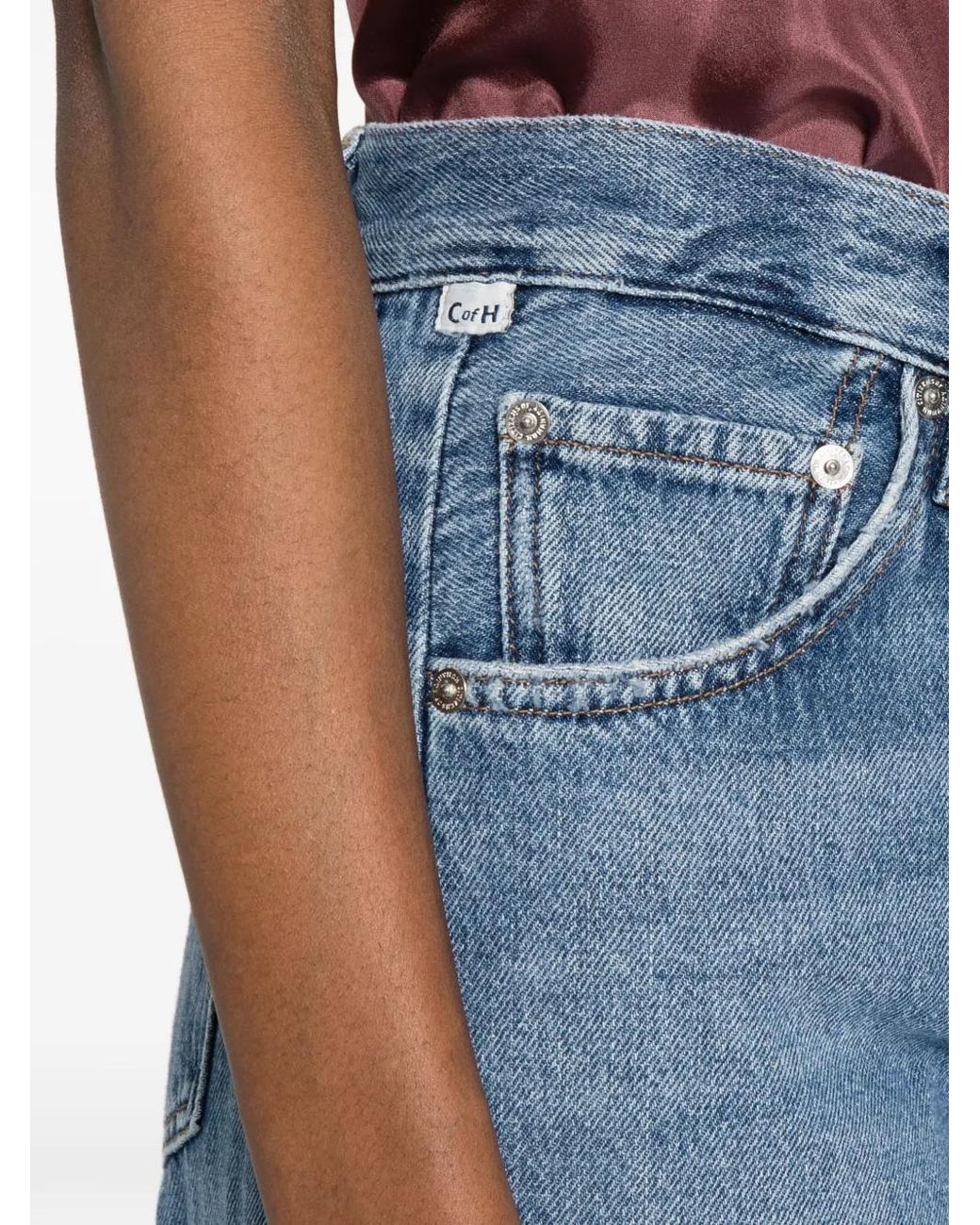 Citizens of Humanity Blue Side-Slit Jeans