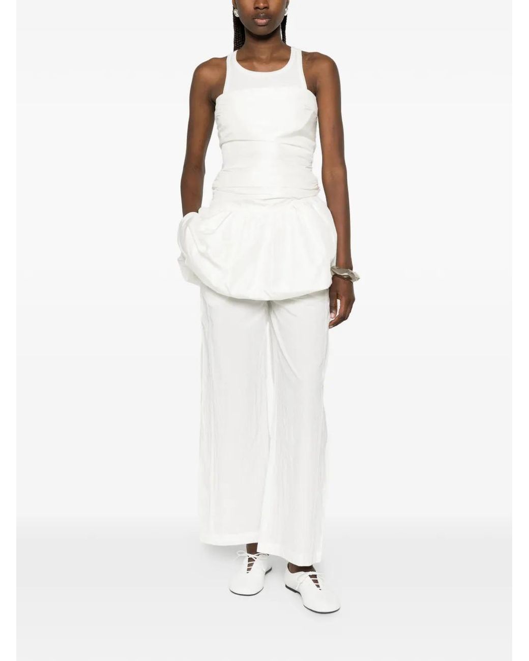 GIMAGUAS White Devi Elasticated Trousers