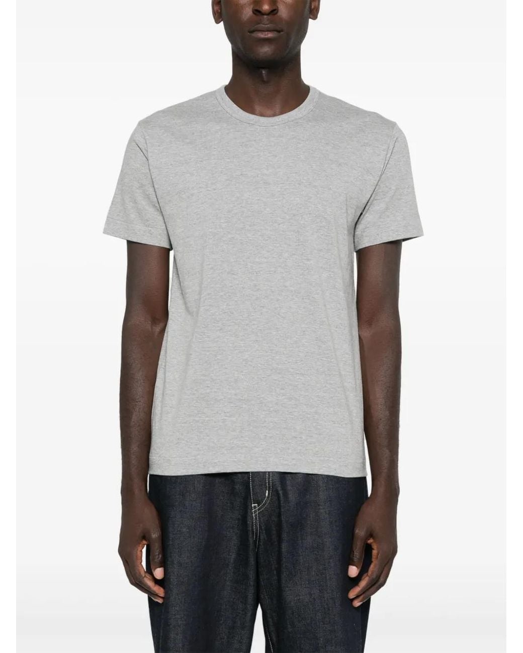 COMME DES GARÇONS PLAY Gray Signature Heart-Patch T-Shirt