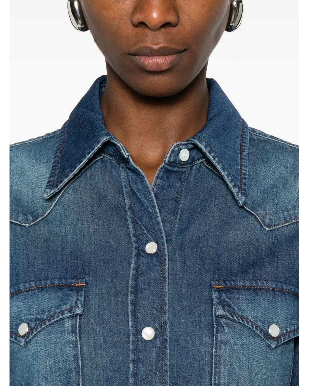 A.P.C. Blue Chest-Pocket Shirt