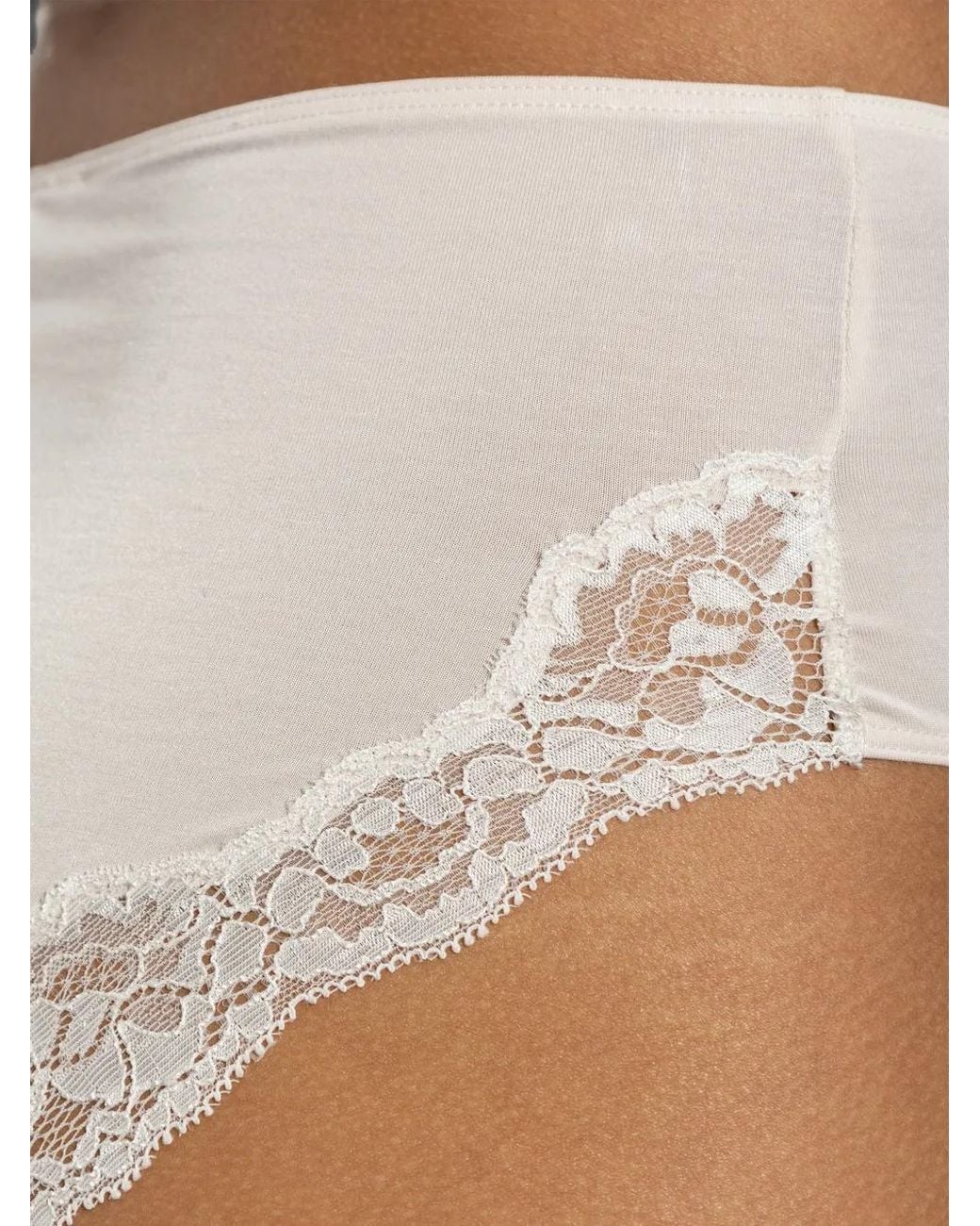 Hanro Natural Dana Lace-Trim Midi Briefs