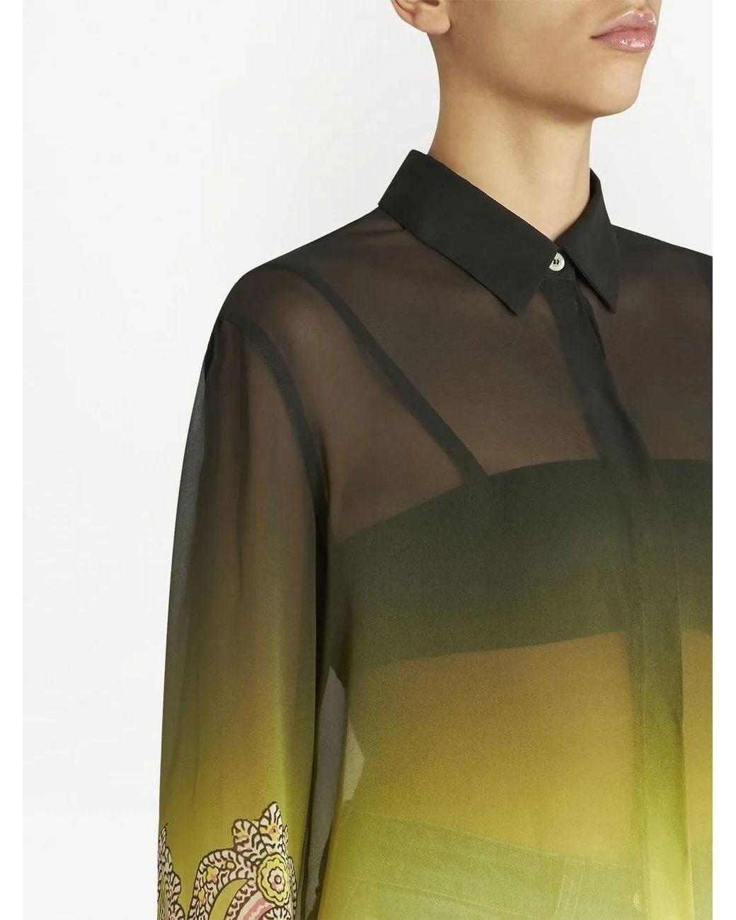 Etro Gray Paisley-print Shirt