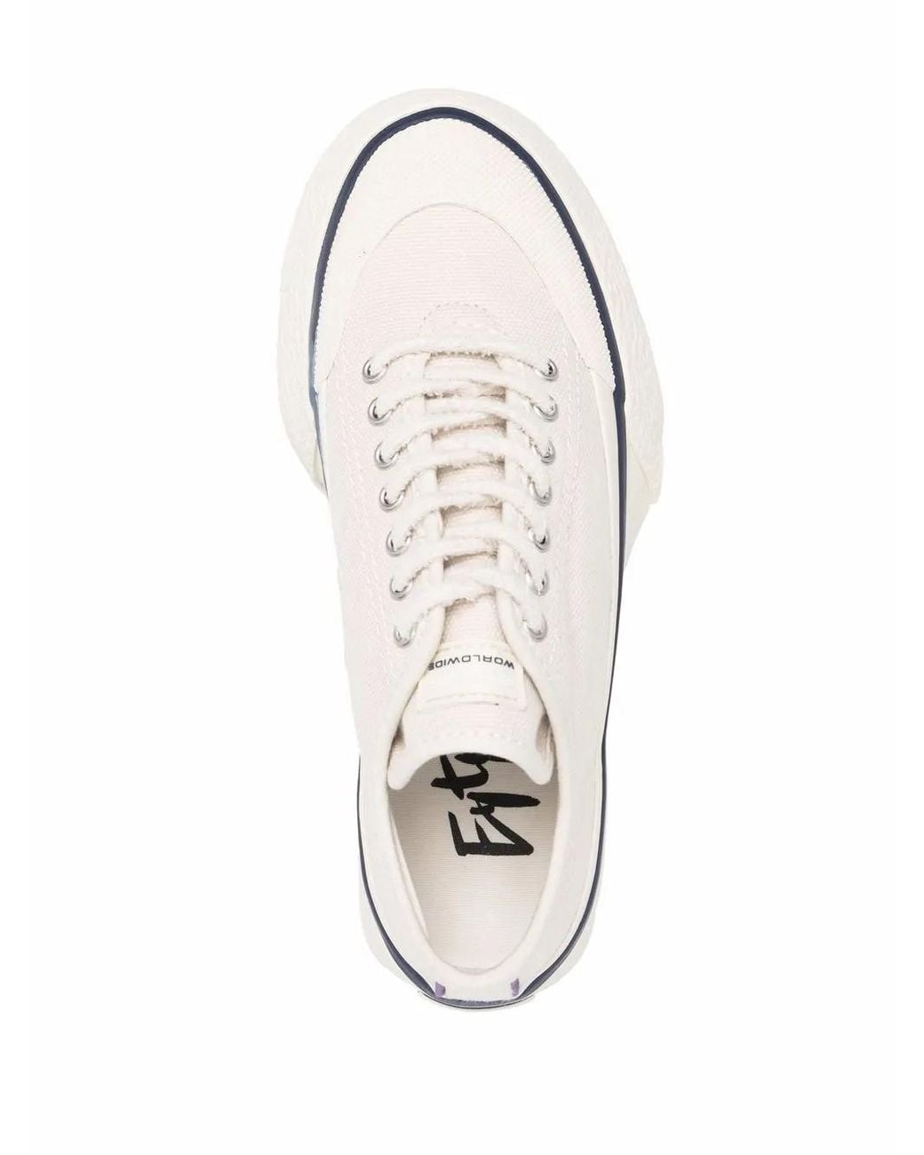 Eytys White Low-Top Lace-Up Sneakers