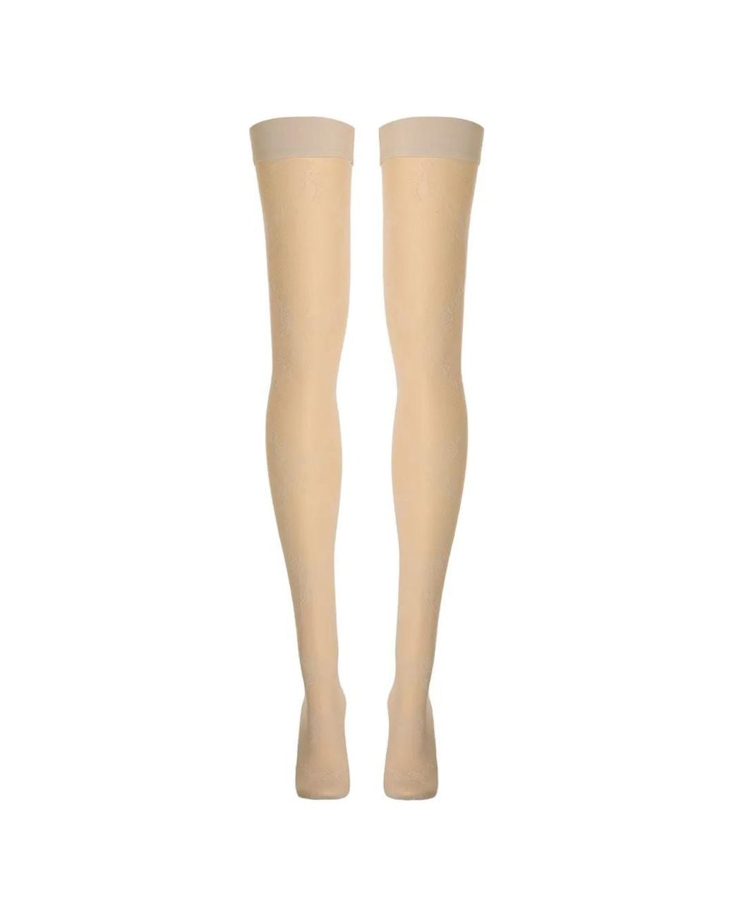 Wolford White Floral-Lace Stay-Up Stockings
