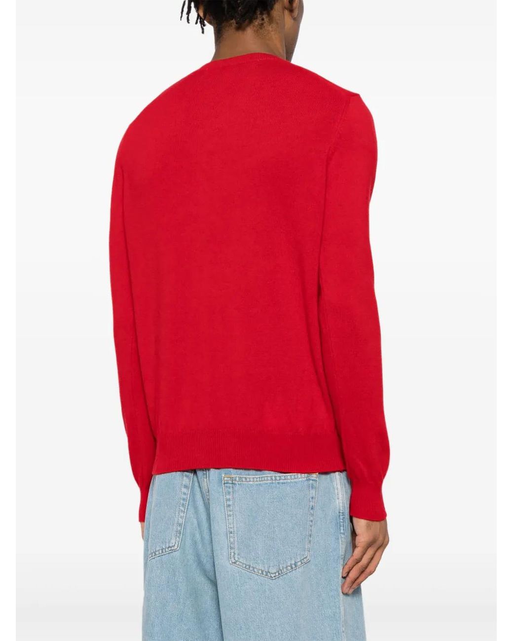COMME DES GARÇONS PLAY Red Wool Cardigan