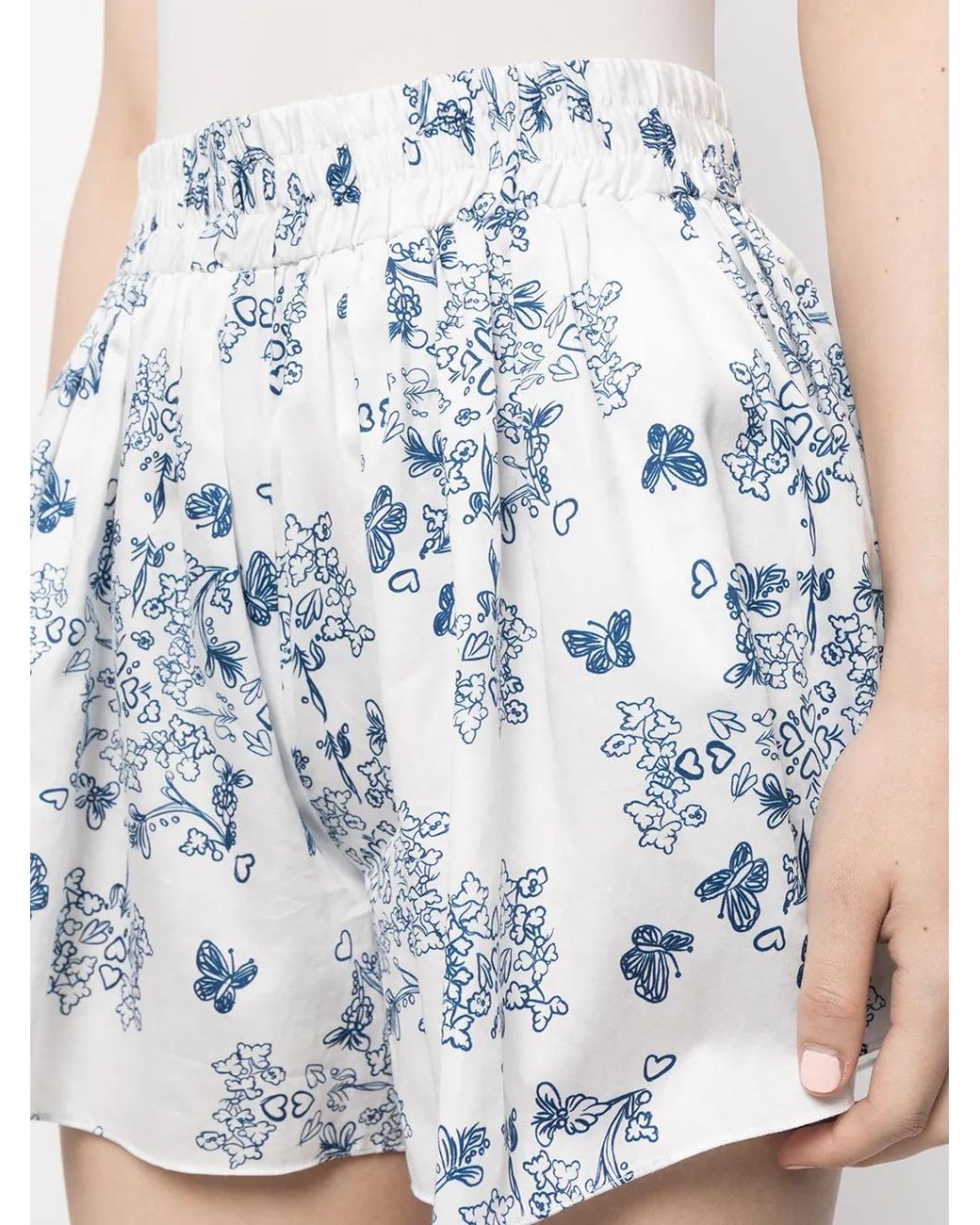 Macgraw Blue Story Porcelain Print Shorts