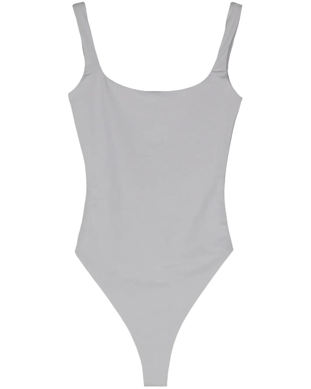 Entire studios Gray Square-Neck Sleeveless Bodysuit