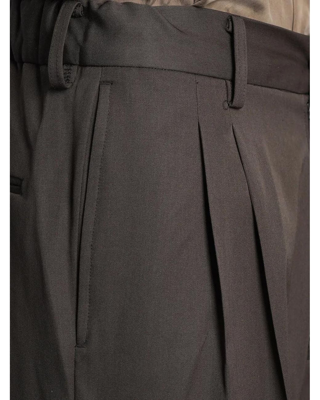Ssstein Black Pleated Wide-Leg Trousers for men