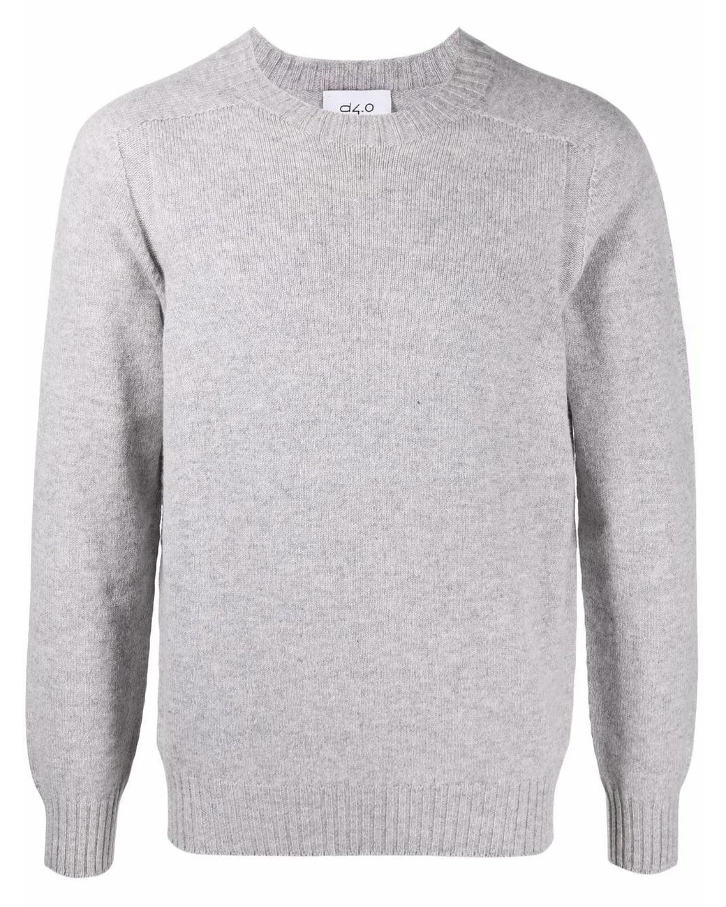 D4.0 Trui Met Geribbelde Afwerking in het Gray voor heren