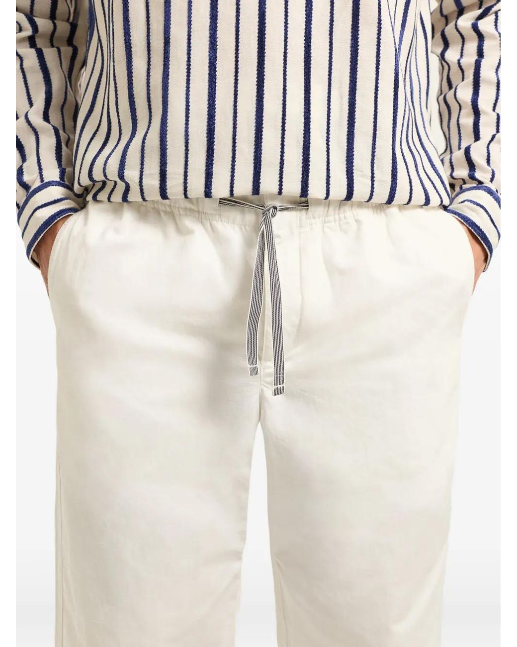 Orlebar Brown White Alex Drawstring Trousers for men