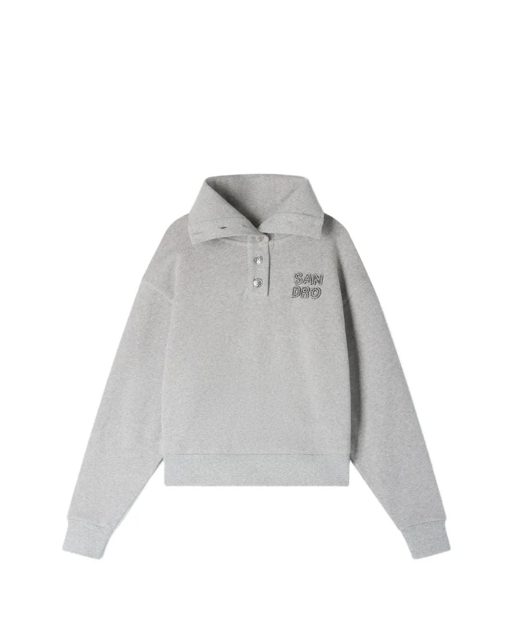 Sweat À Plaque Logo Sandro en coloris Gray