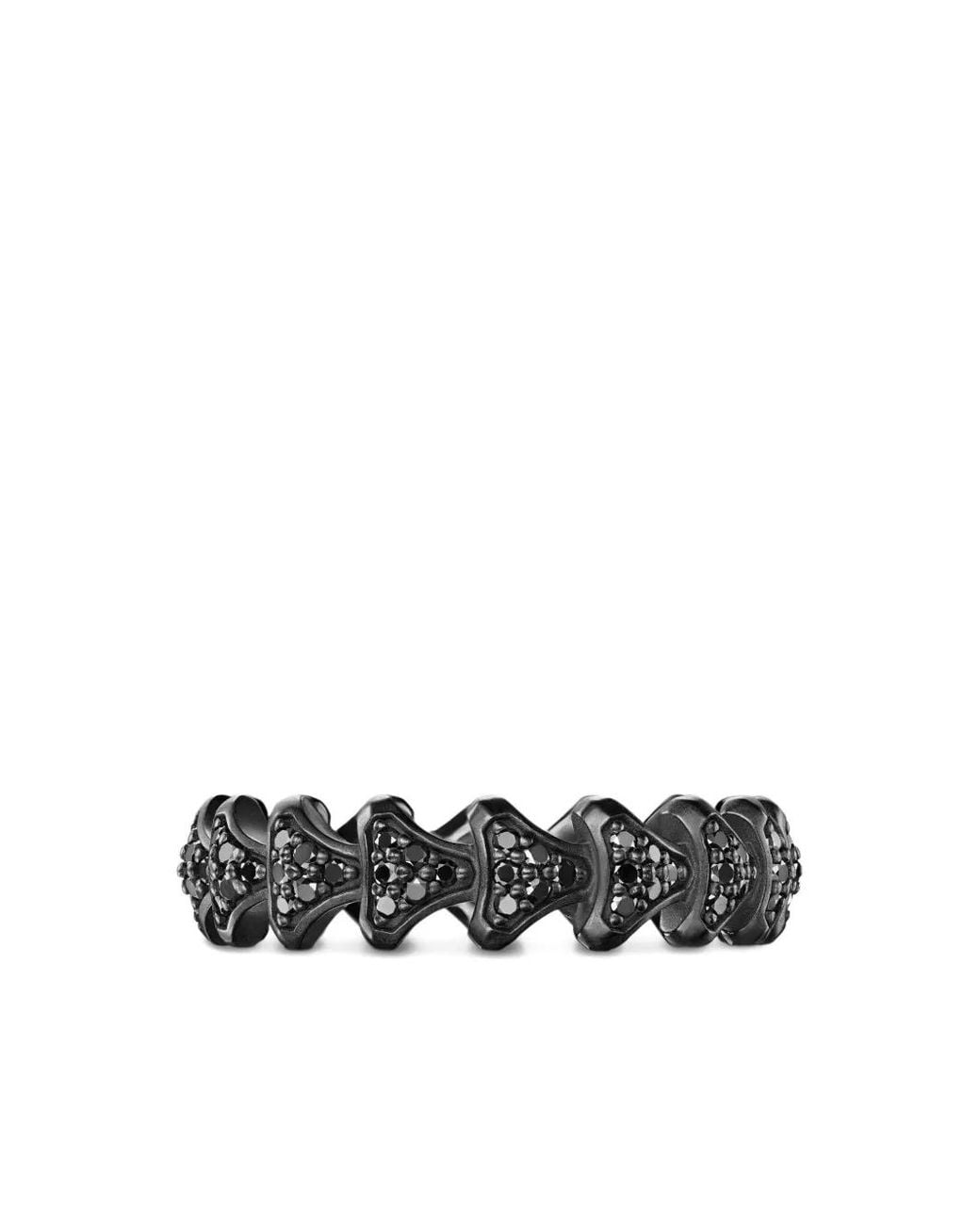 David Yurman White Titanium Armory Diamond Ring for men