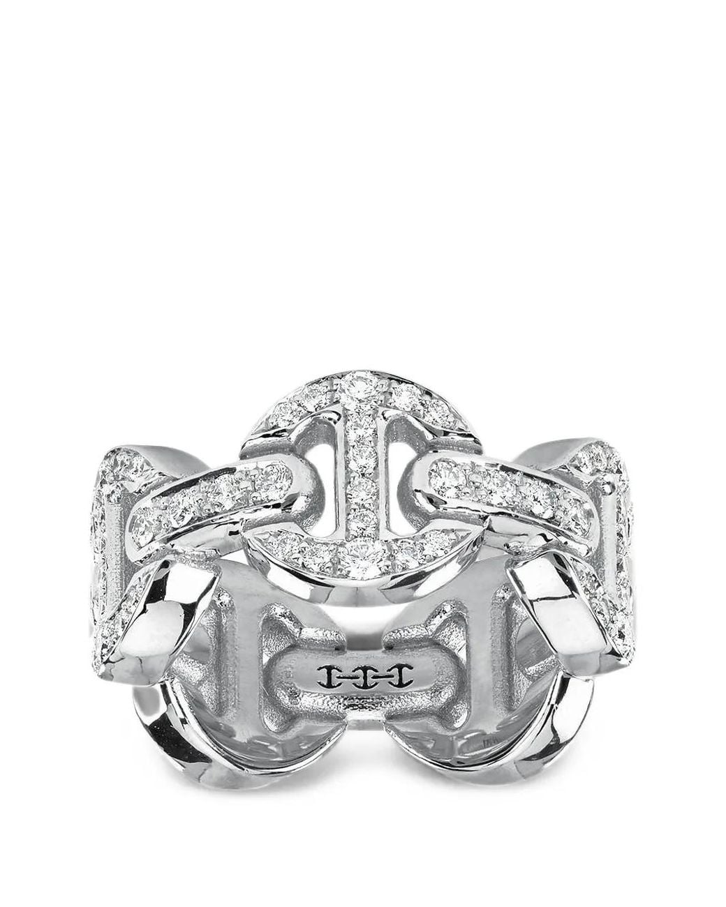 Hoorsenbuhs White Tri-Link Diamond Ring