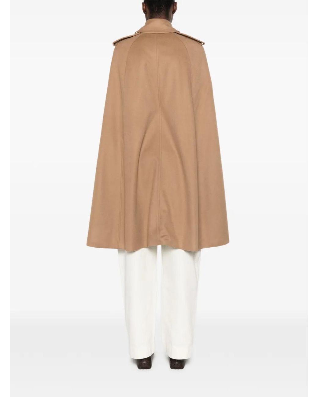 Burberry Natural Cape À Taille Ceinturée