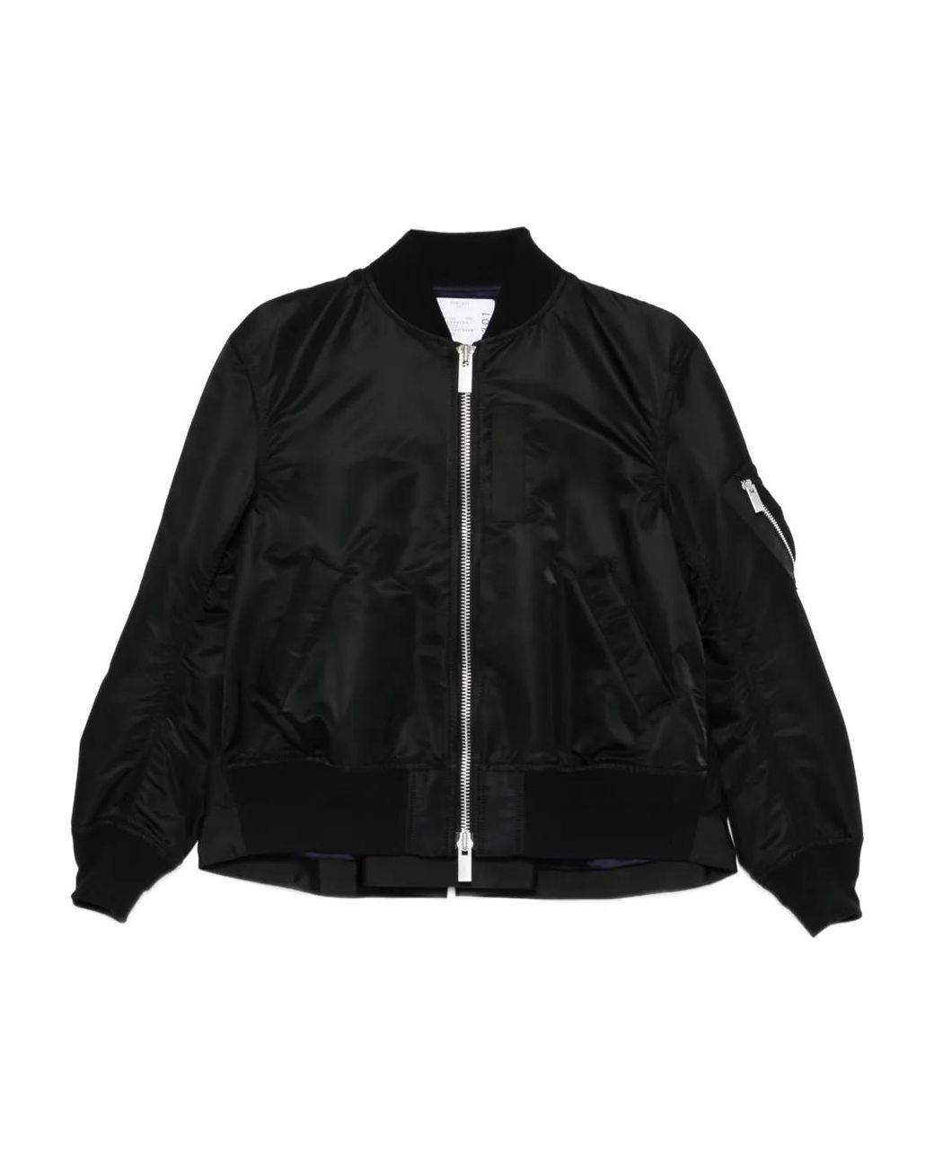 Sacai Black Nylon Bomber Jacket