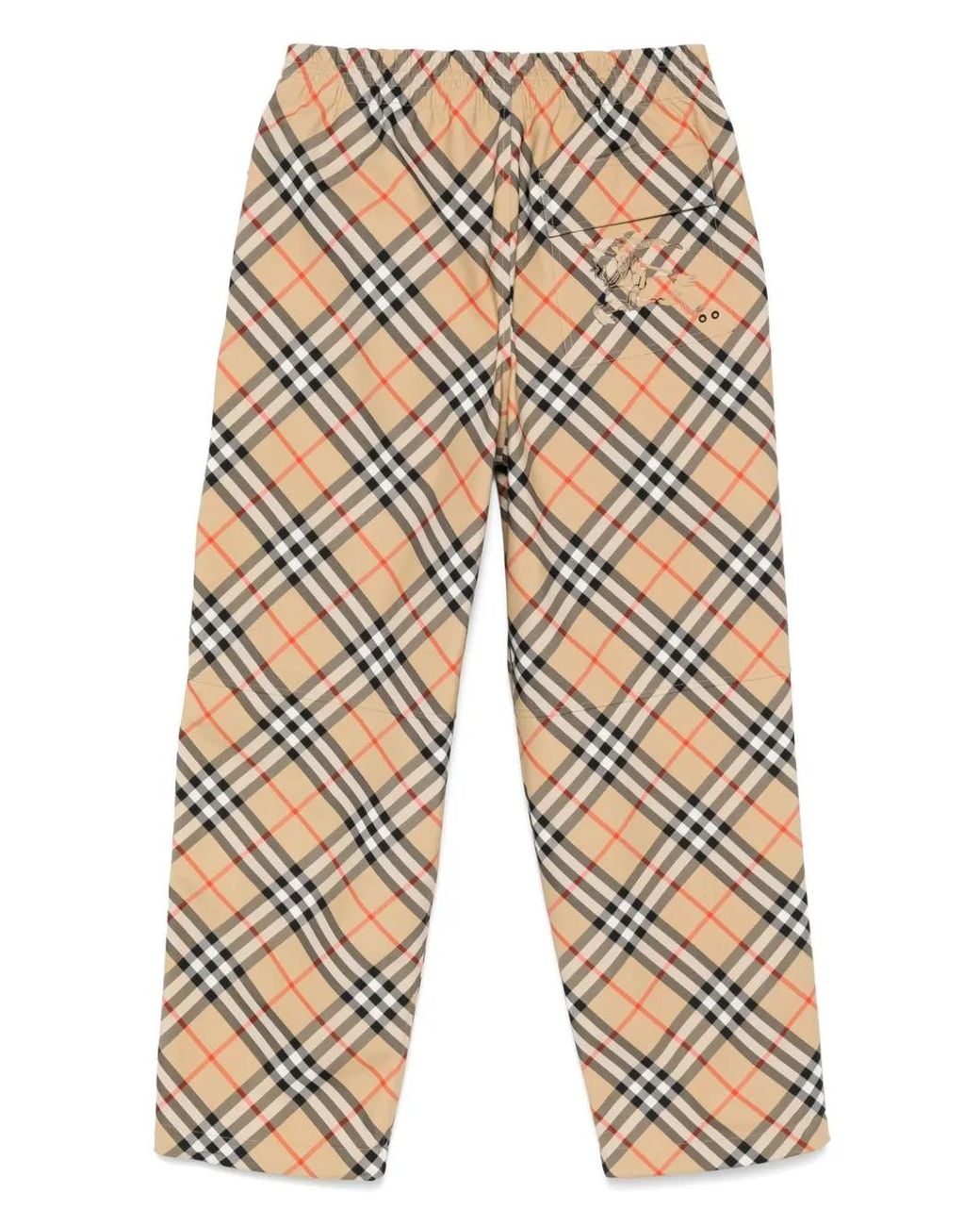 Burberry Blue Check Pants for men