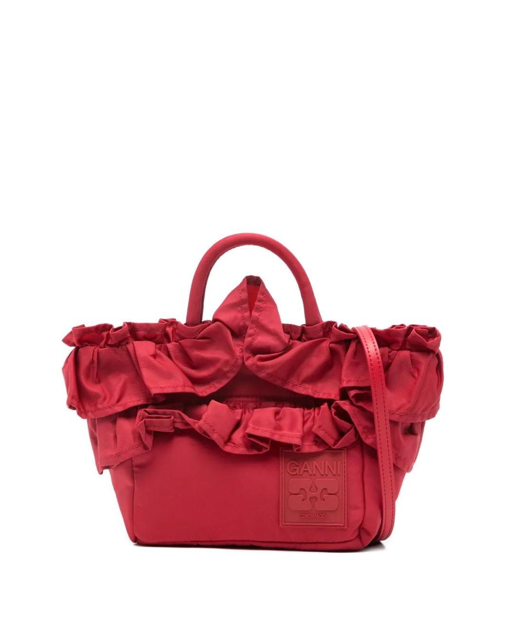 Ganni Red Tote Bags