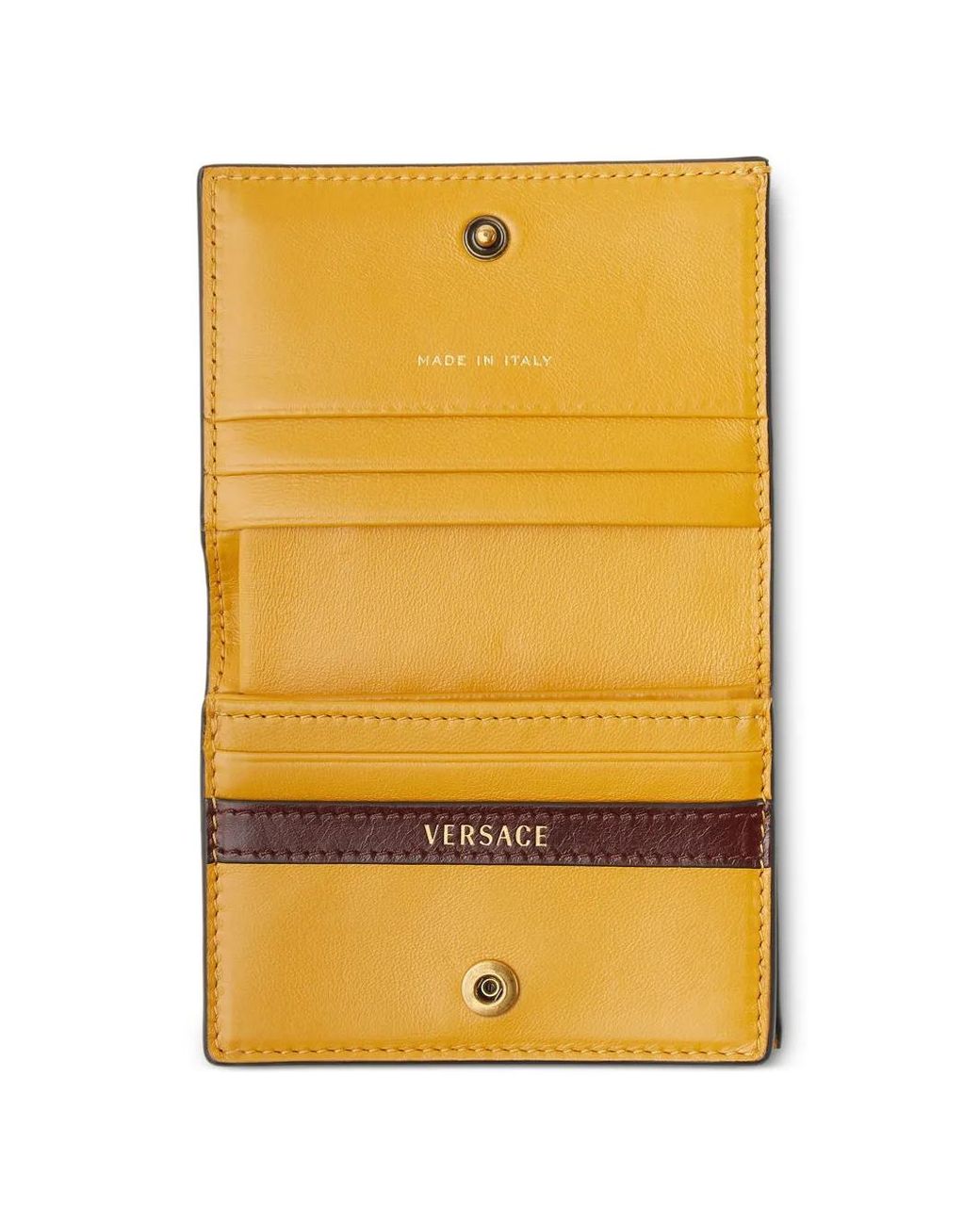 Versace Yellow Emblème Leather Wallet