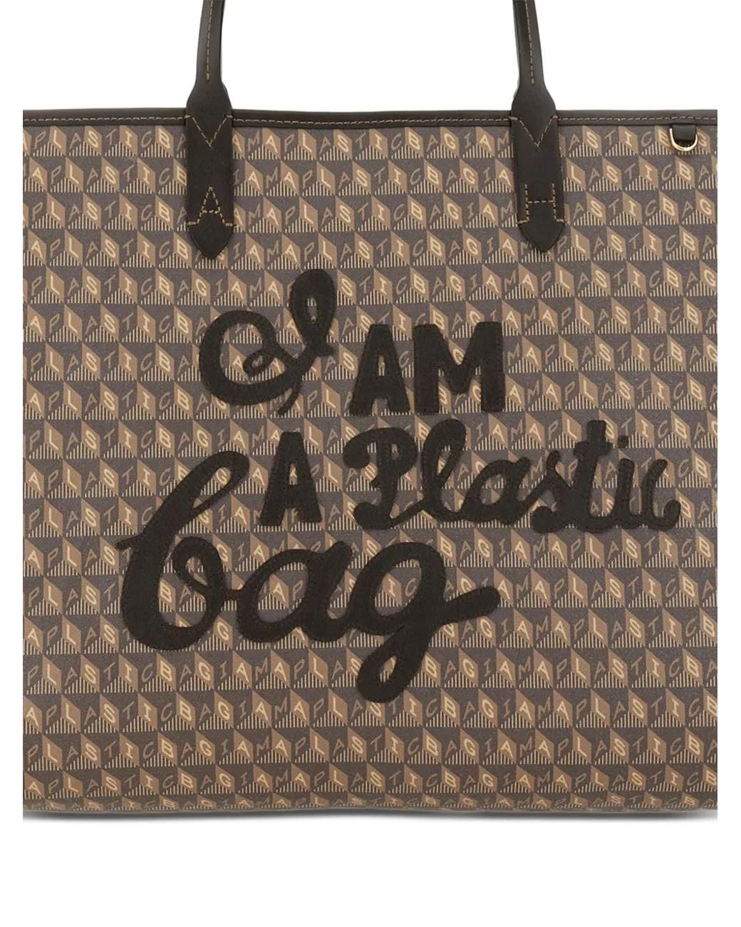 Anya Hindmarch Brown Patterned Top-Handle Shoulder Bag