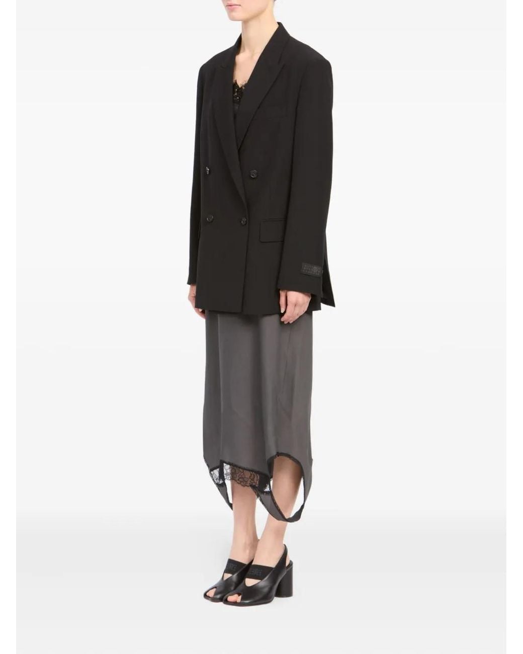 MM6 by Maison Margiela Black Double-Breasted Blazer