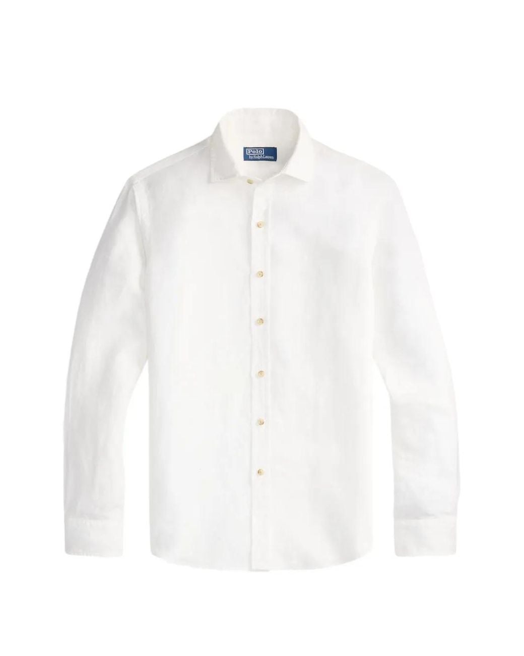 Polo Ralph Lauren White Custom Fit Linen Shirt for men