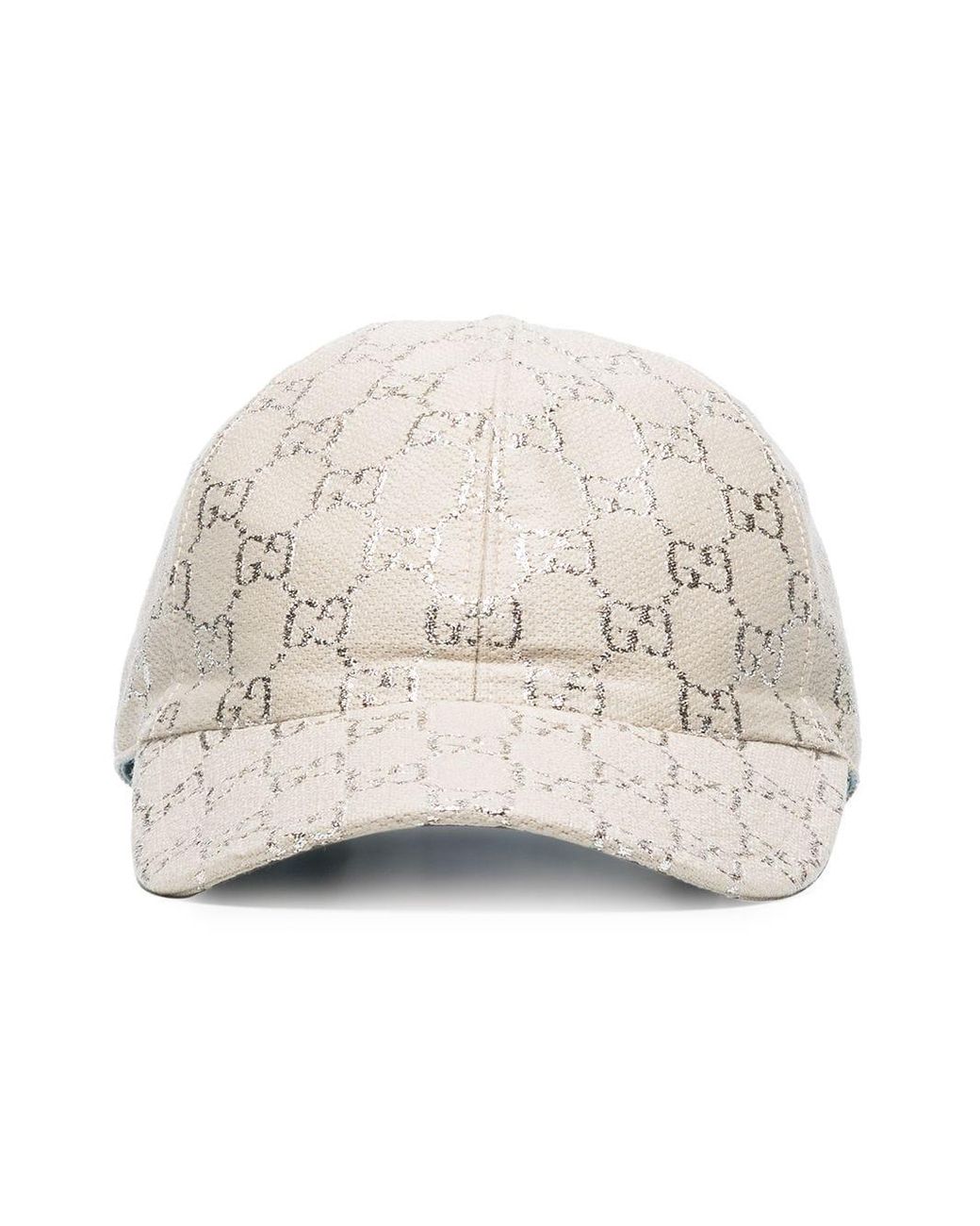 Gucci Wool GG Supreme Metallic Baseball Cap in White Lyst