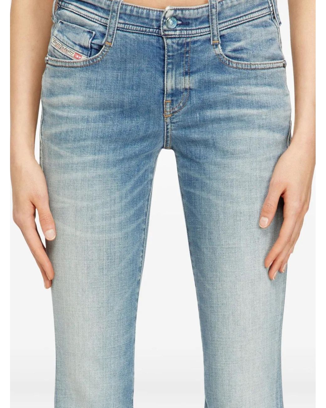 DIESEL Blue Bootcut Mid Rise Jeans