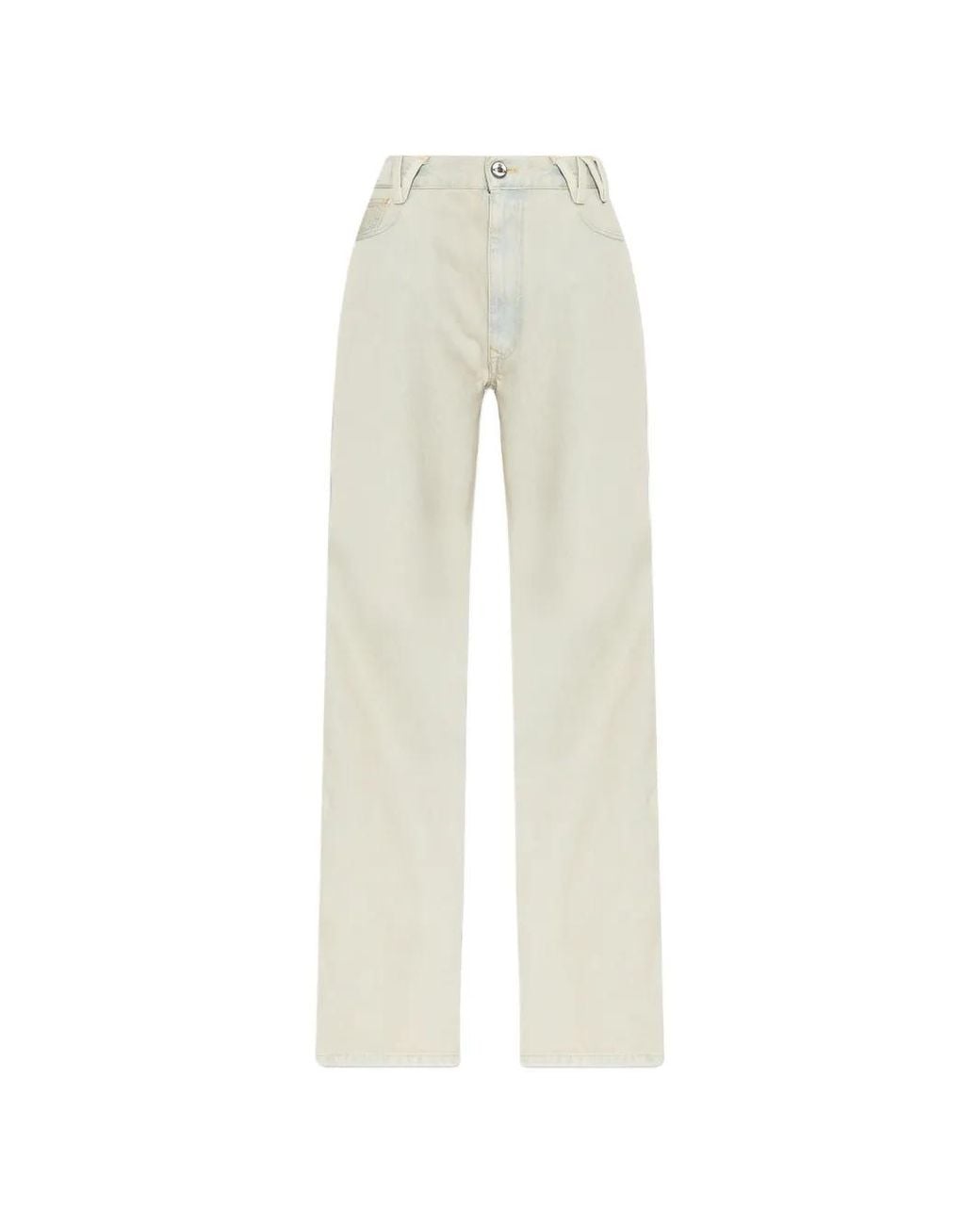 Vivienne Westwood White Belt-Loop Butooned Jeans