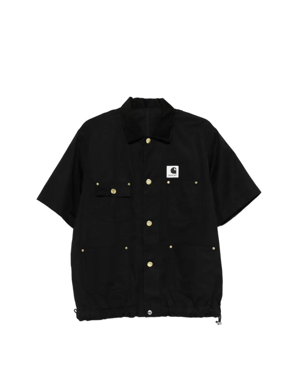Sacai Black Chemise X Carhartt À Col En Velours Côtelé for men