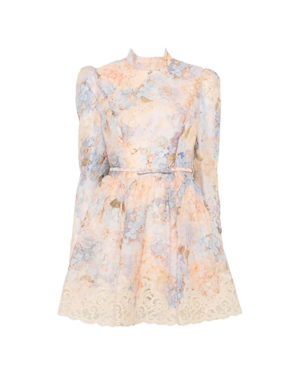 Zimmermann Natural Valiant Panelled Mini Dress