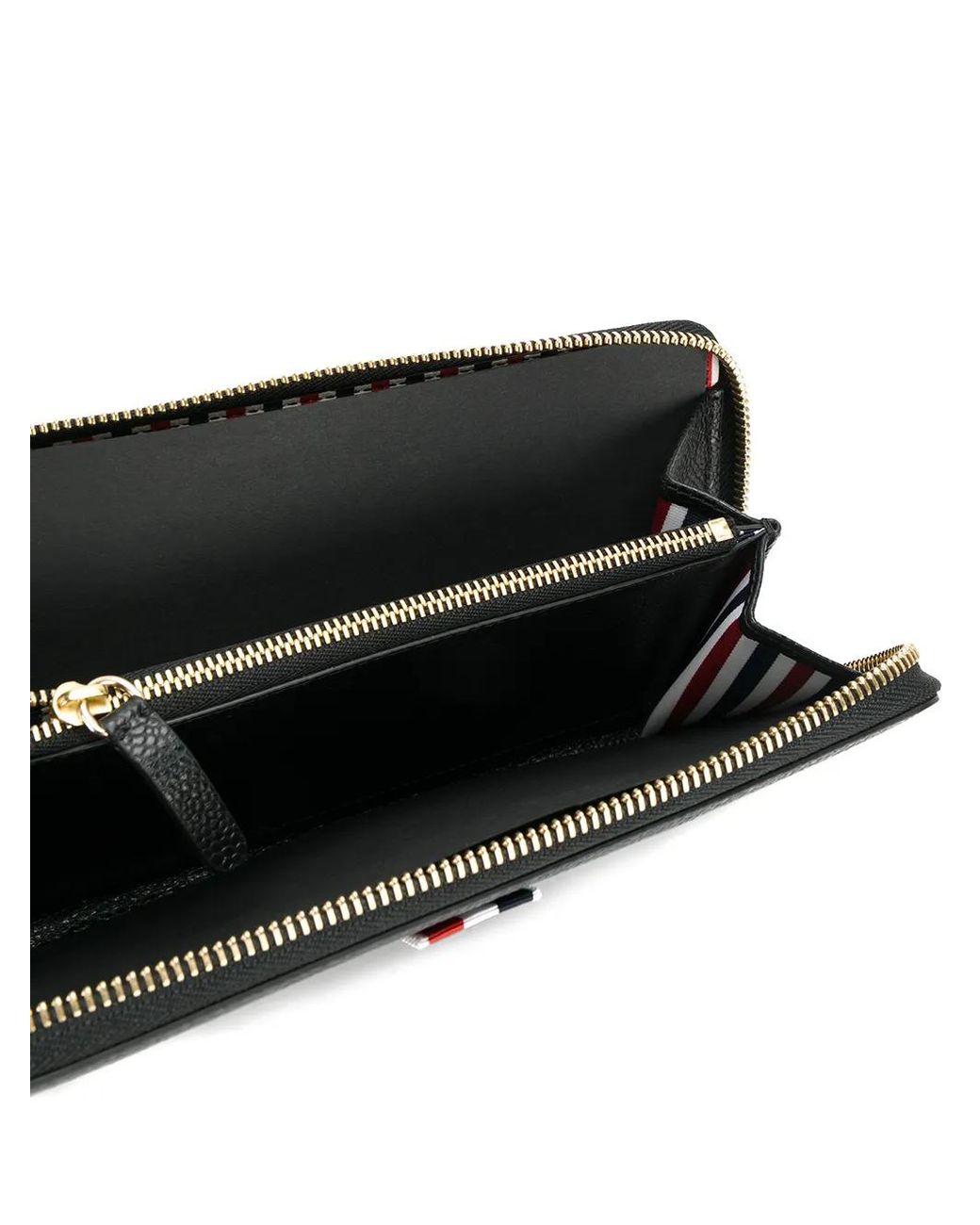 Thom Browne Black Wallet With Front Logo Detail