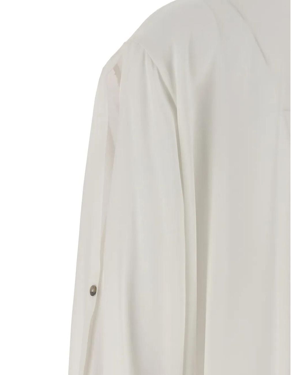 DI.LA3 PARI' White Lavallière Collar Shirt