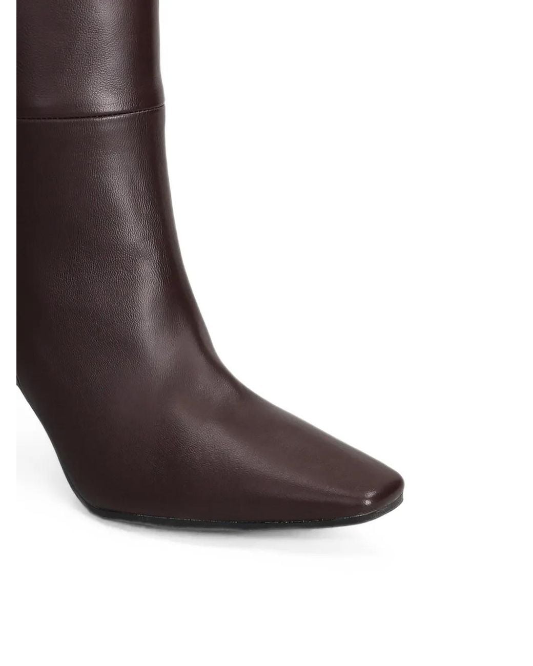 BIANCADI Brown Square-Toe Knee-High Boots