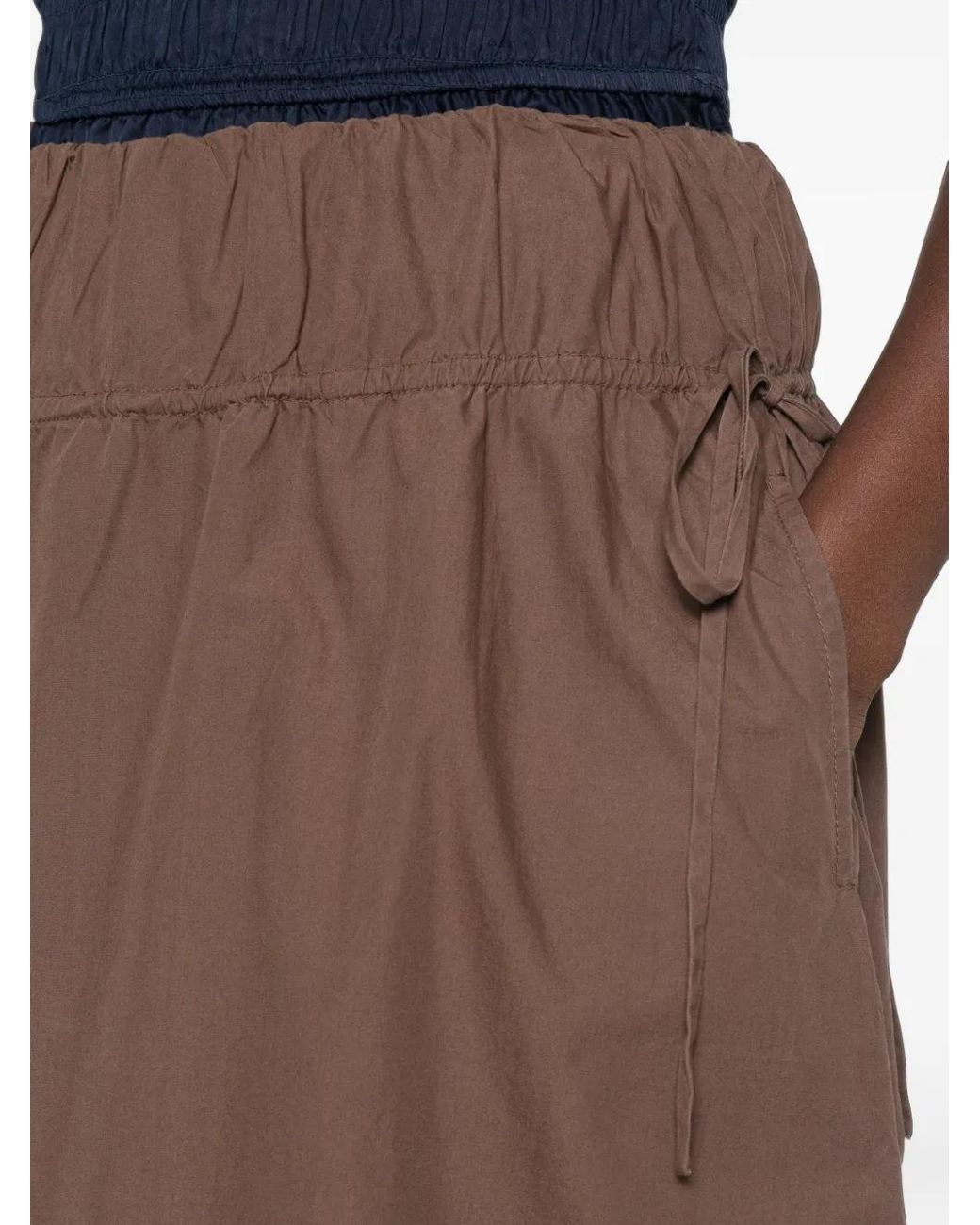 Damson Madder Brown Caspia Drawstring Midi Skirt