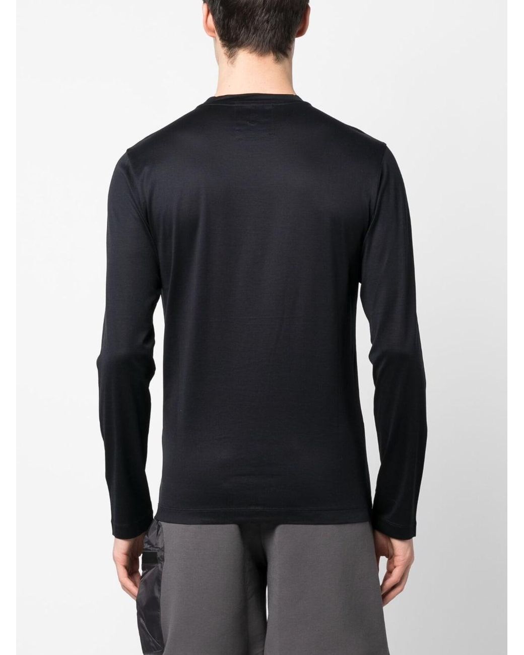 Drastisch Werkelijk kroeg Emporio Armani T-shirt Met Lange Mouwen in het Zwart voor heren | Lyst NL