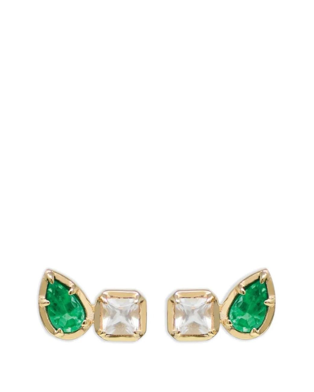 Anzie Green Mélia Toi Et Moi Emerald-Topaz Stud Earrings