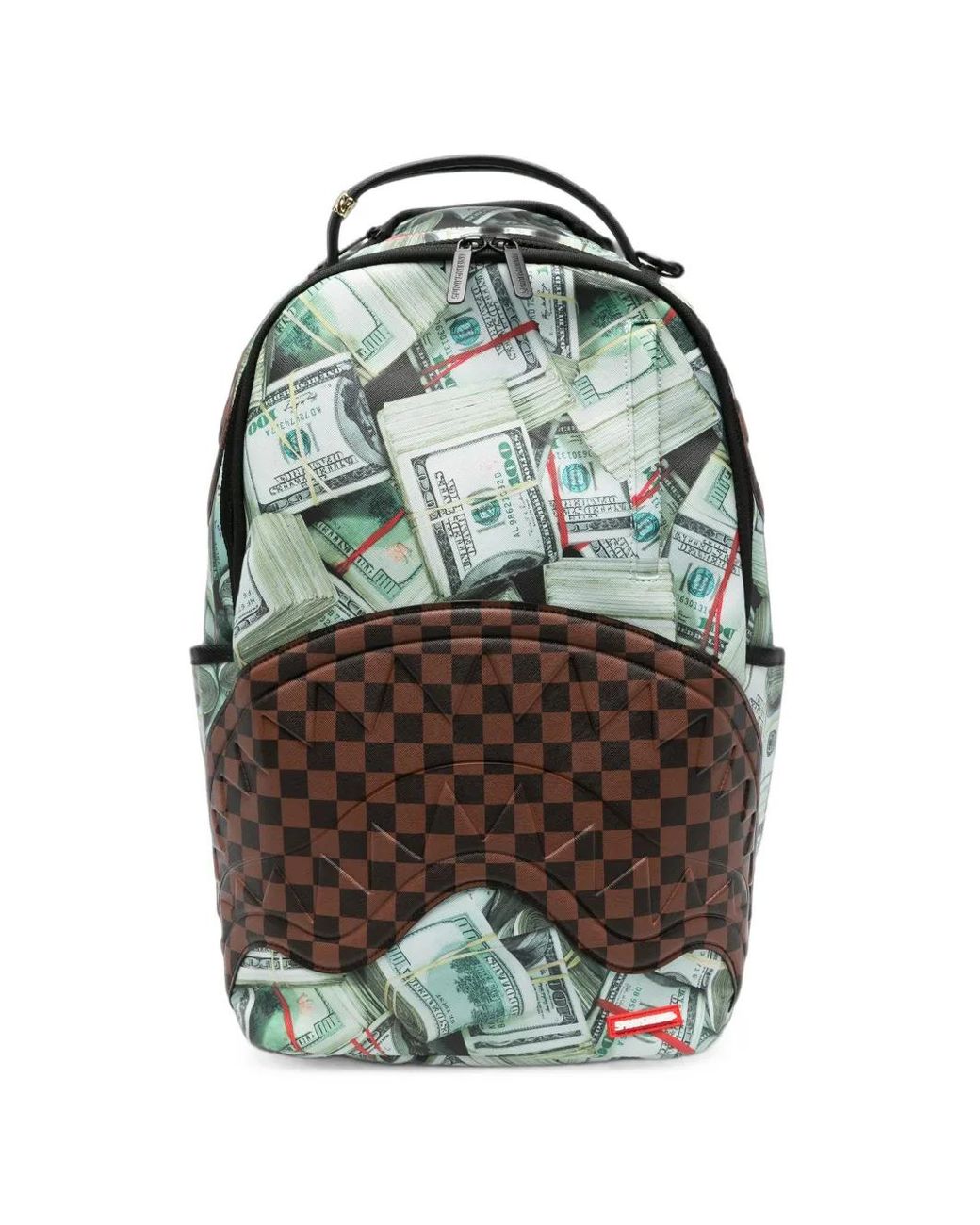 Sprayground Green Graphic-Print Shark Mouth Backpack