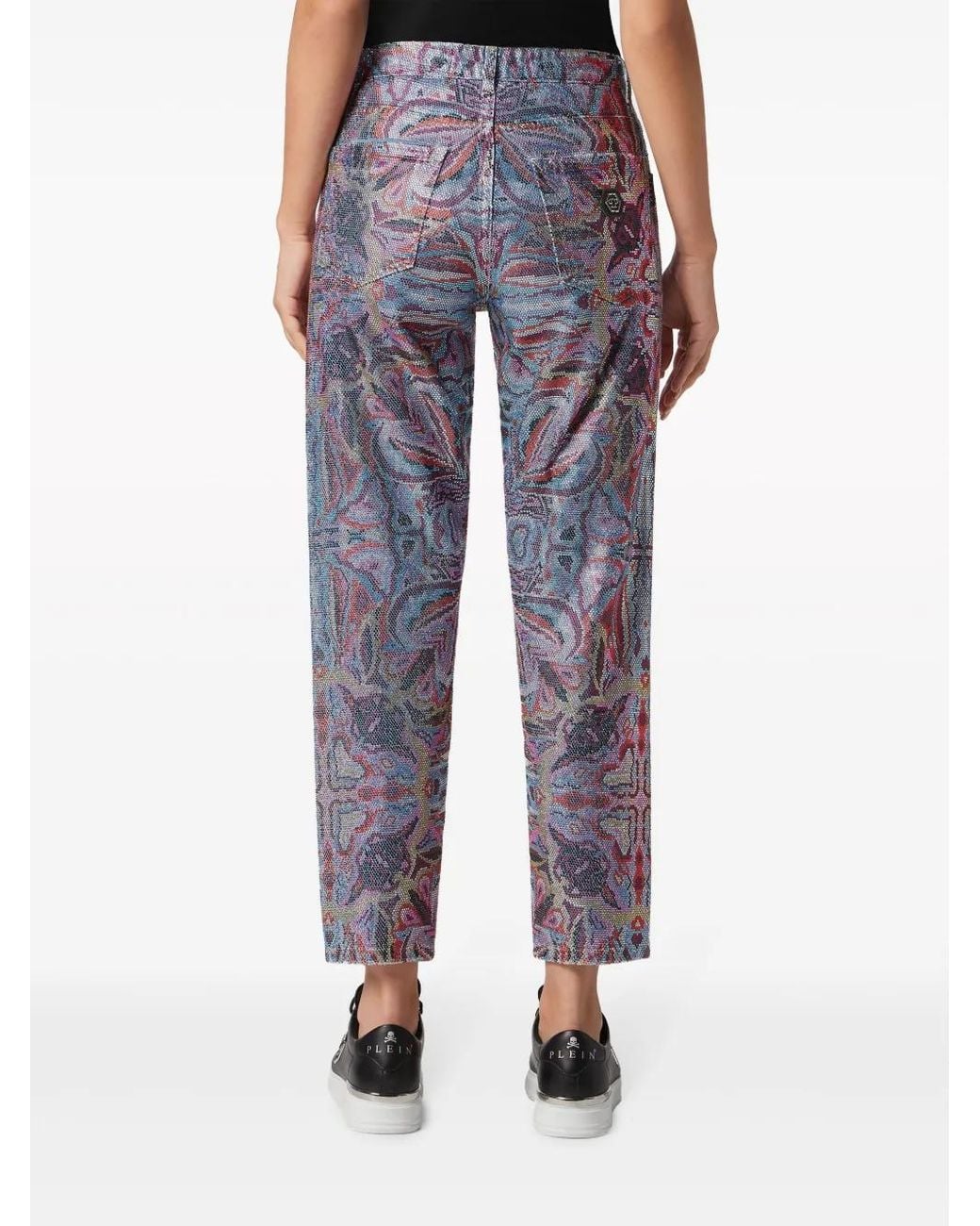Vaqueros Crystal Circus Capri Philipp Plein de color Blue