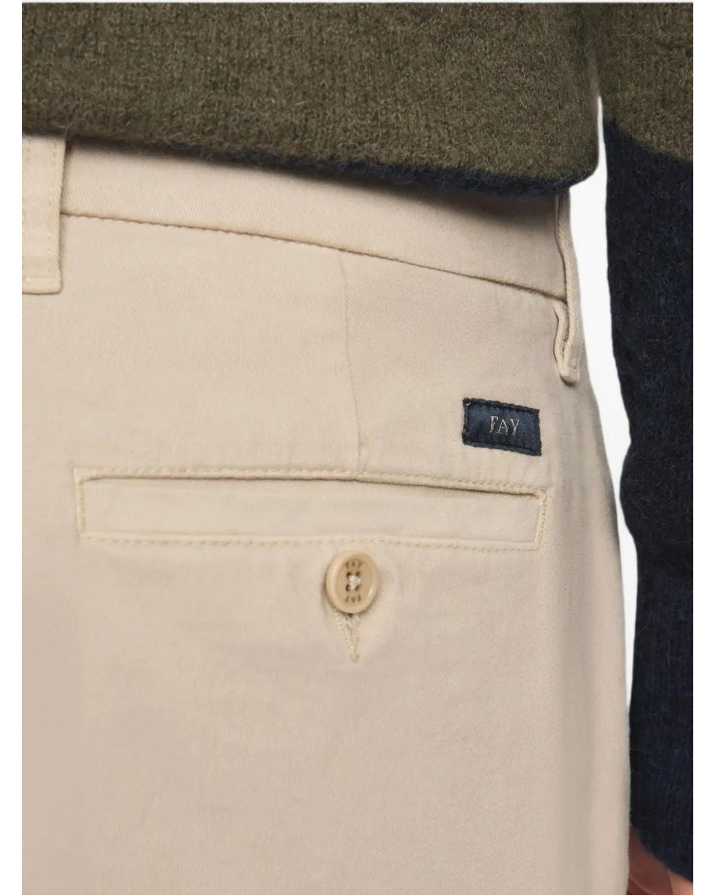Fay Natural Slim-Fit Trousers for men