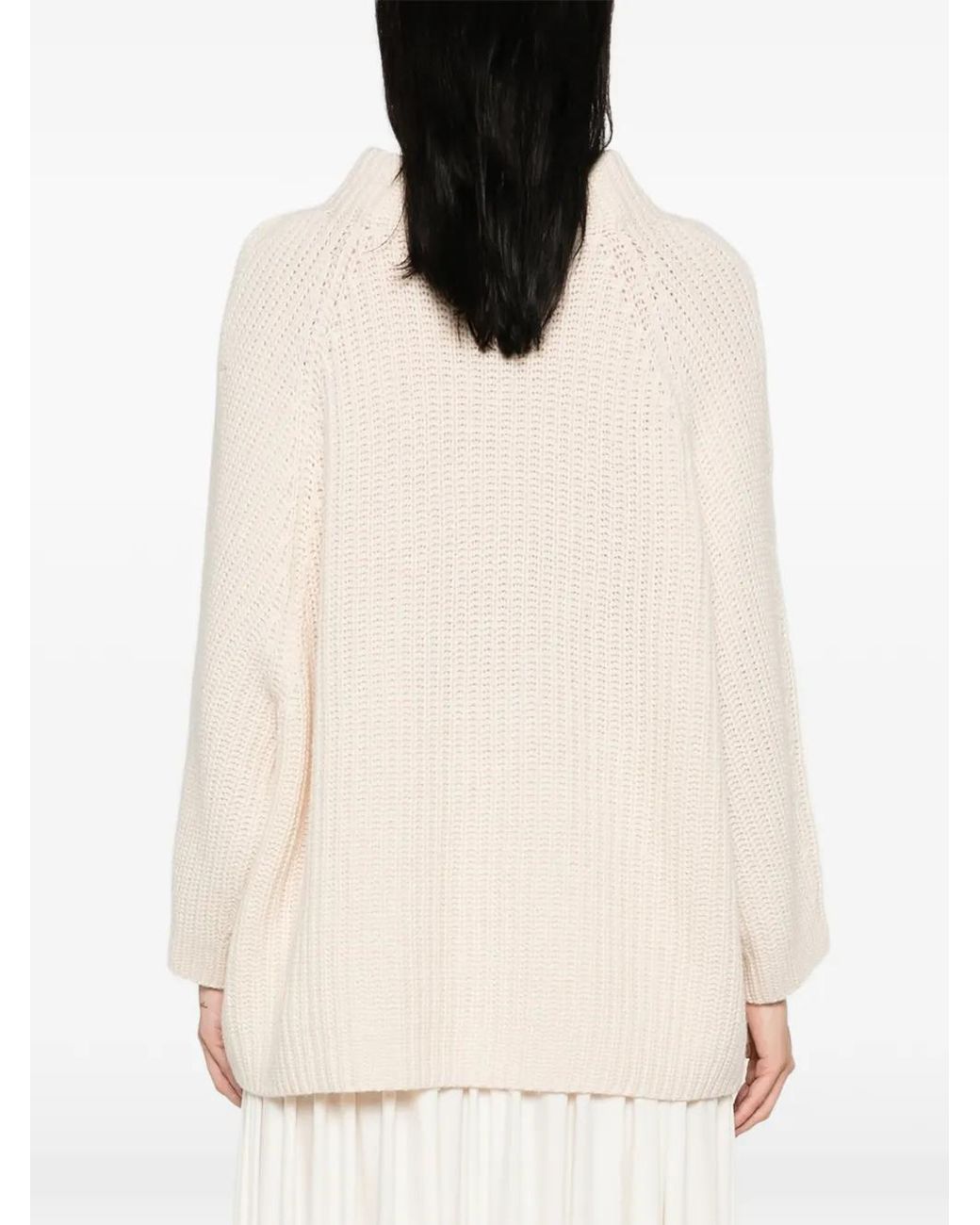 EMERSON RENALDI White Ribbed-Knit Batwing-Sleeve Top