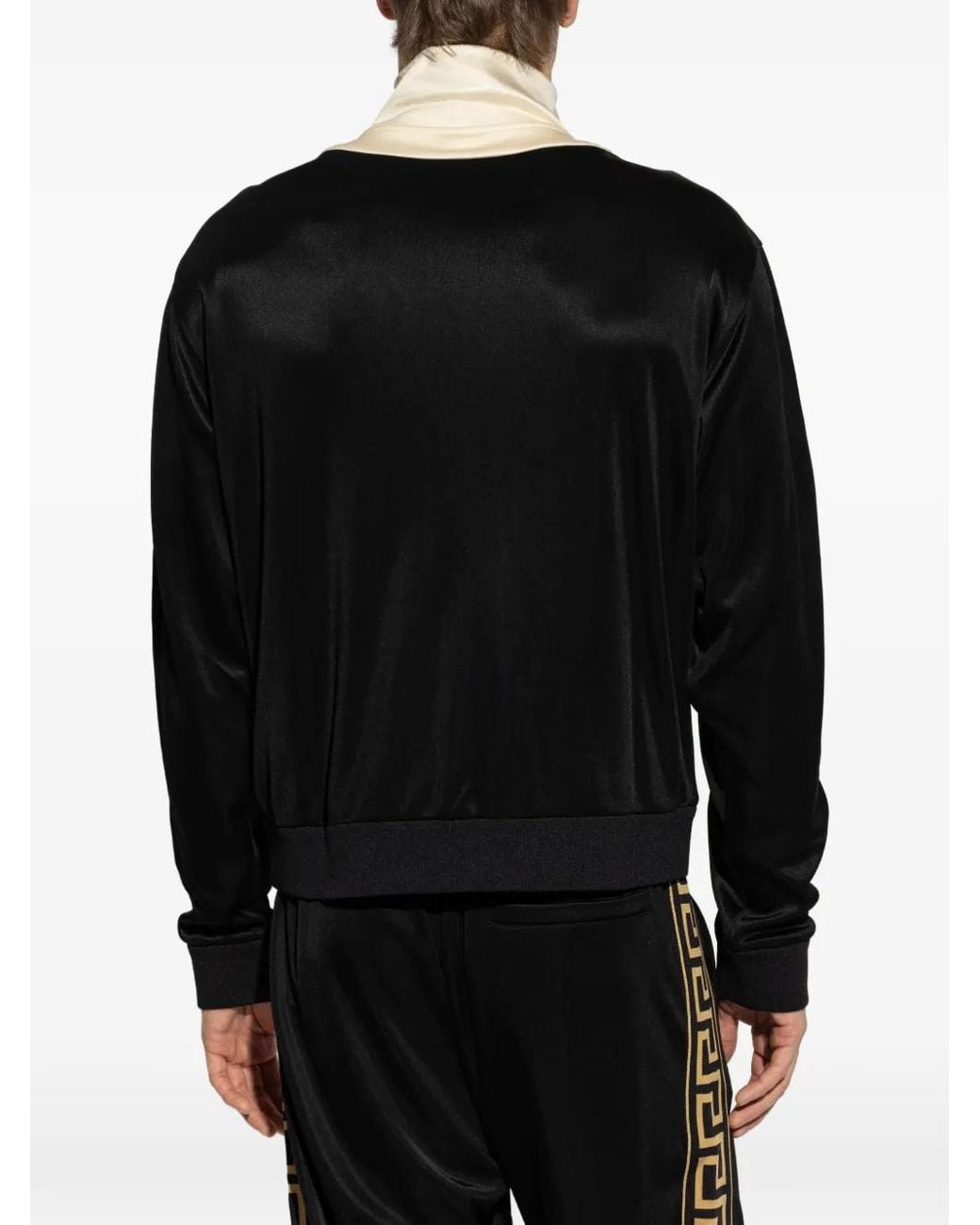 Versace Black Zip Sweatshirt for men