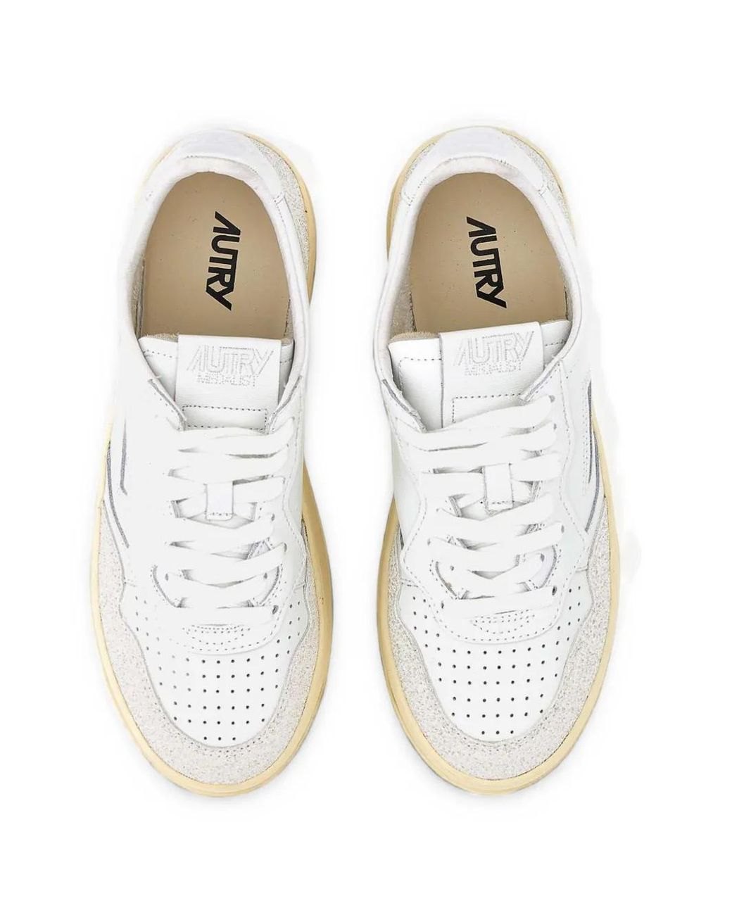 Autry White Medalist Platform Low Sneakers