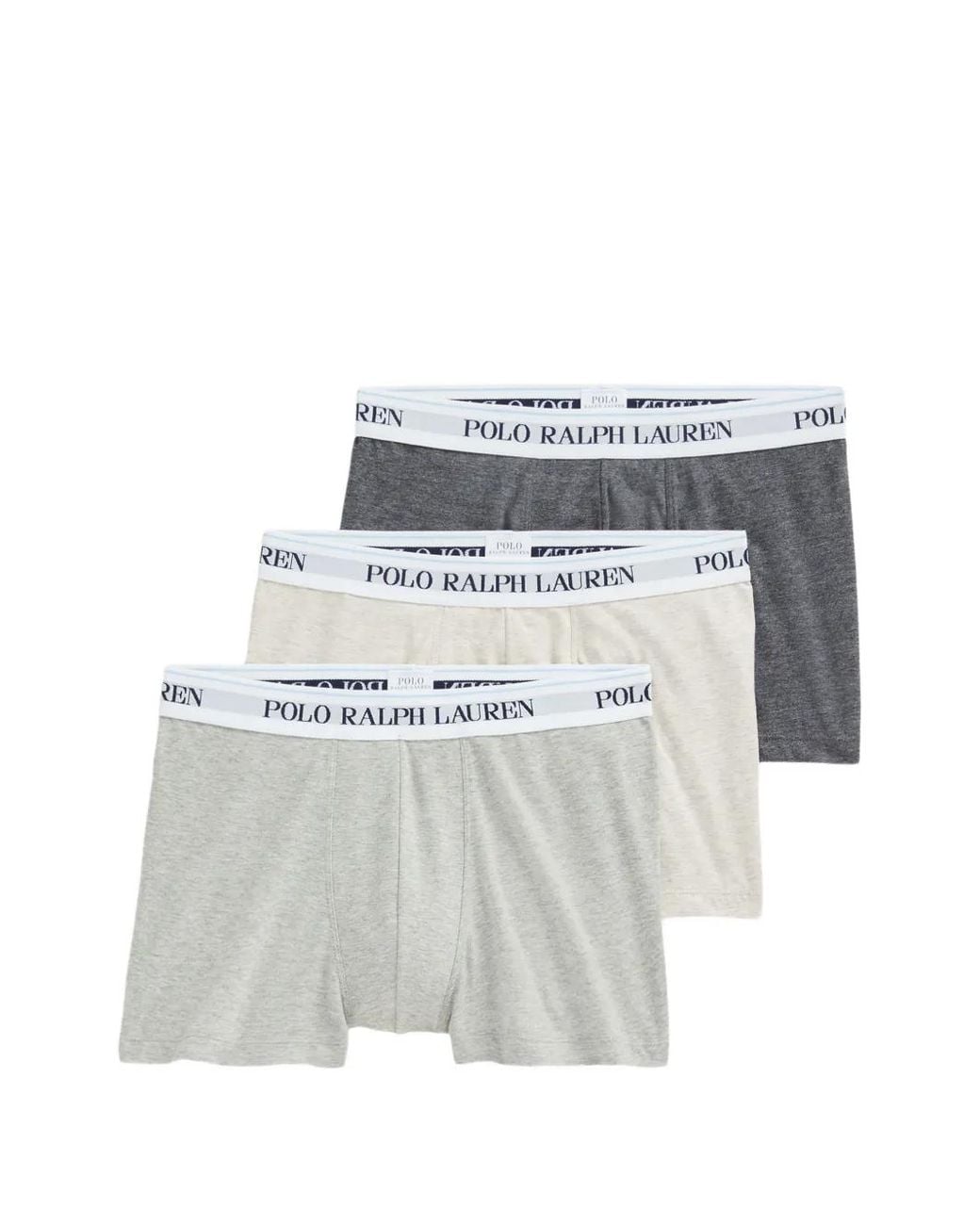 Polo Ralph Lauren Gray Lot De Trois Boxers À Bande Logo for men