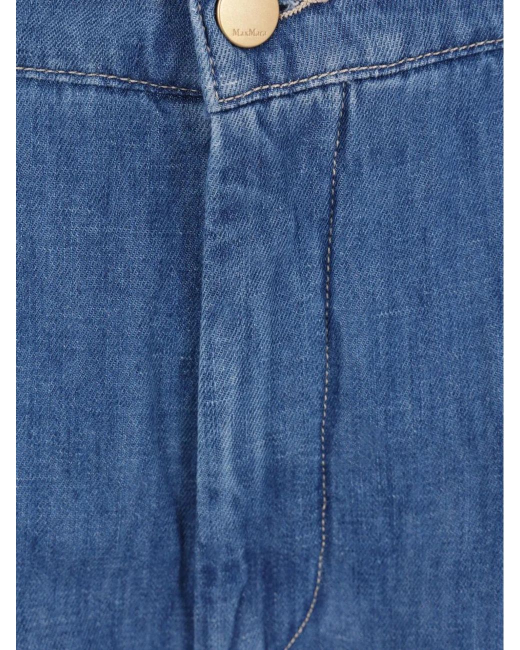 Max Mara Blue Flared Leg Denim Jeans