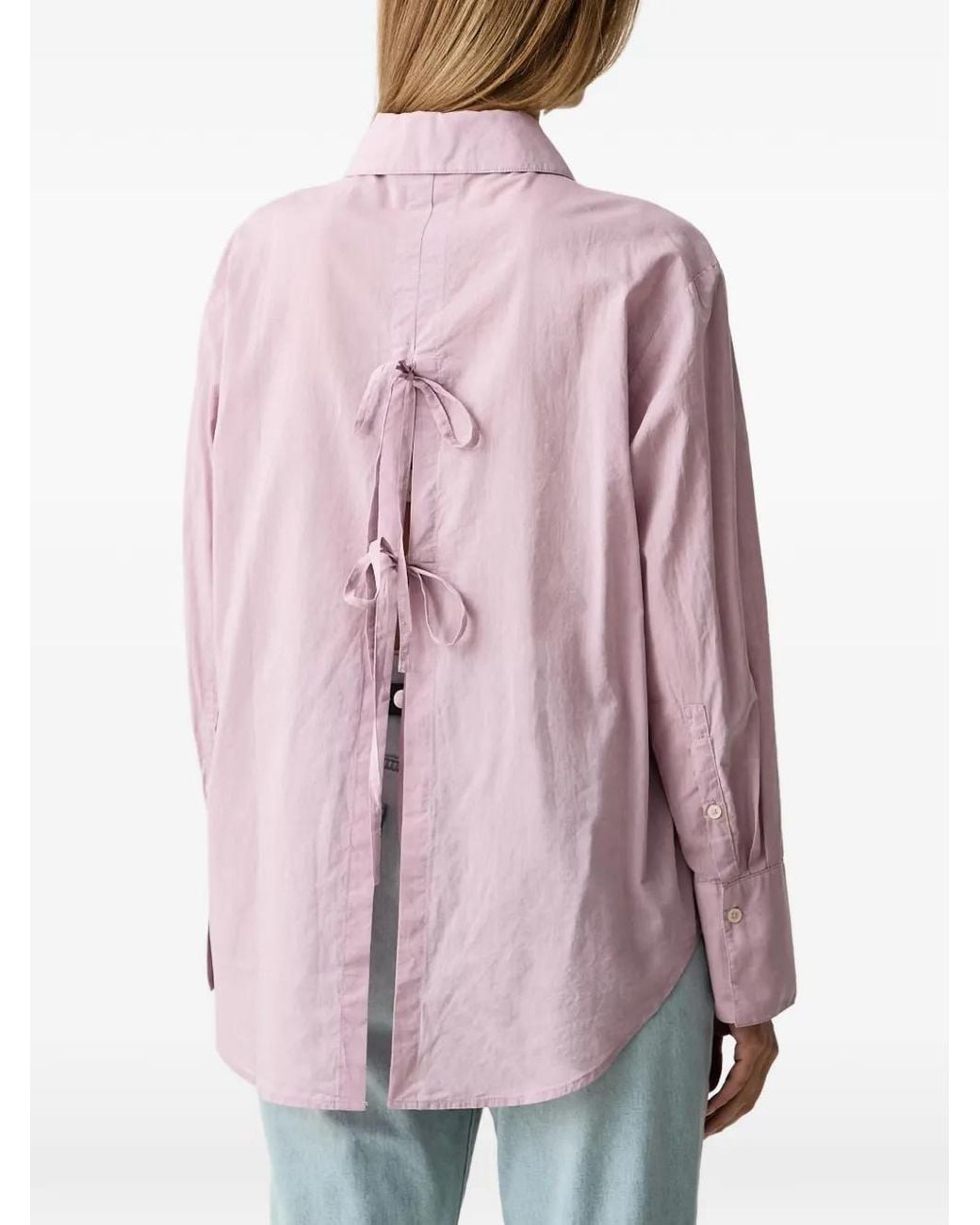 Marc O' Polo Purple Bow-Detail Shirt